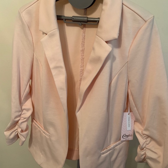 Candie's Jackets & Blazers - Candie's Blush Blazer with Lace Trim